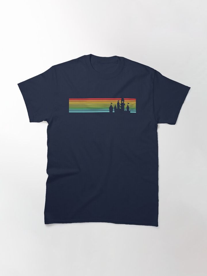 Retro Castle Stripes Classic T-Shirt