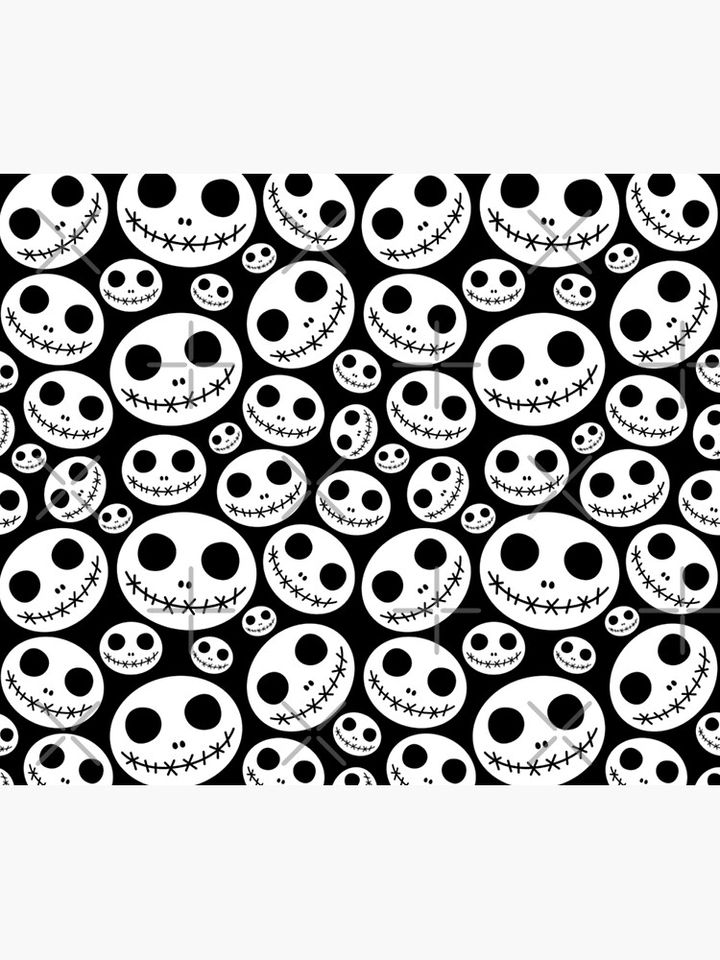 Halloween Skeleton Jack Skellington Pattern Skelington Throw Blanket