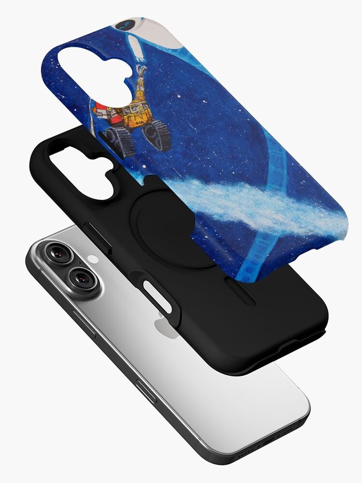 Wall-e and Eve painting iPhone Case
