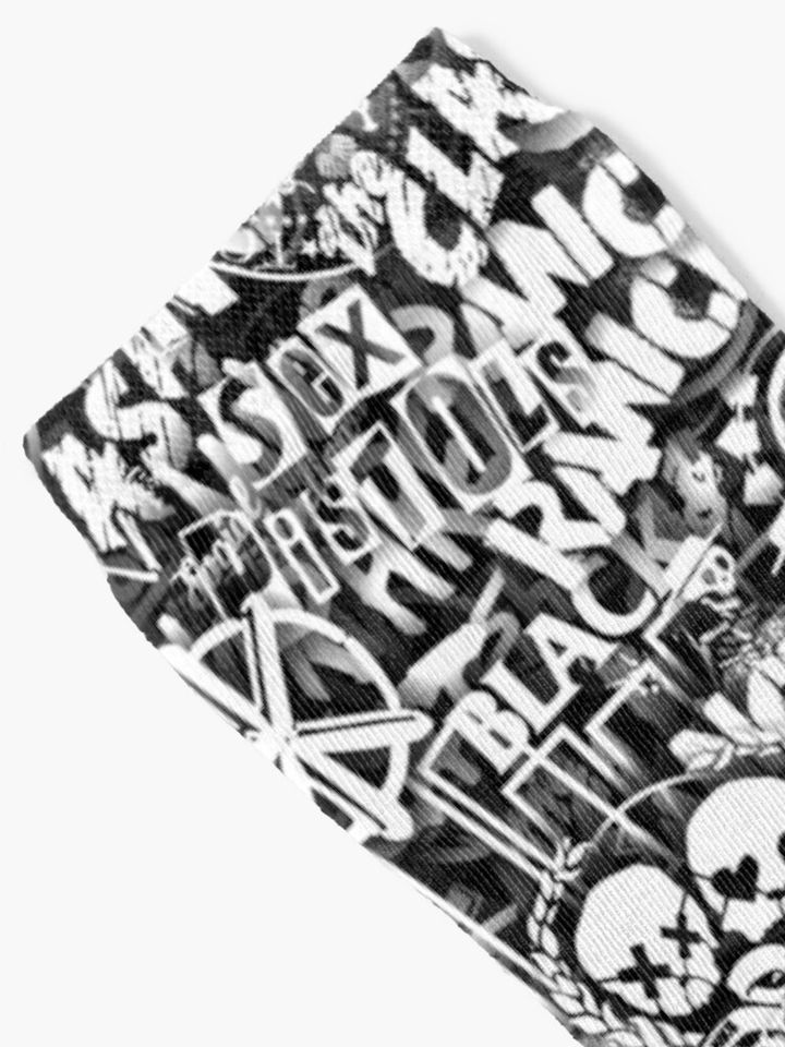Punk-Rock bands. Stickerbombing Socks