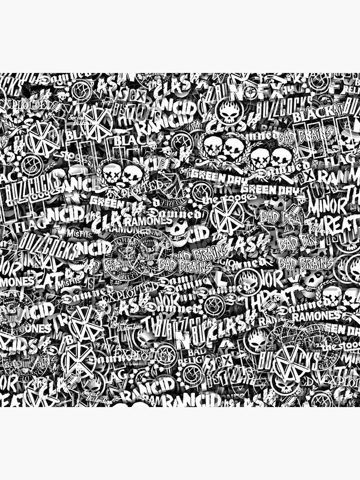 Punk-Rock bands. Stickerbombing Socks