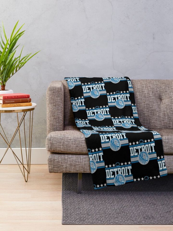 Detroit Football Throw Blanket