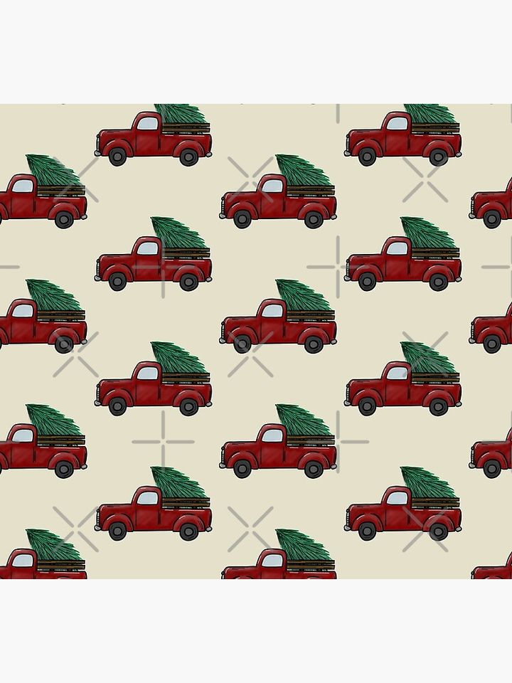 Christmas red truck Socks