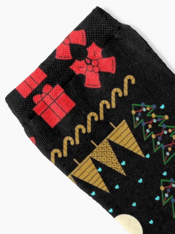 Coughing Cat Meme Ugly Christmas Sweater Socks