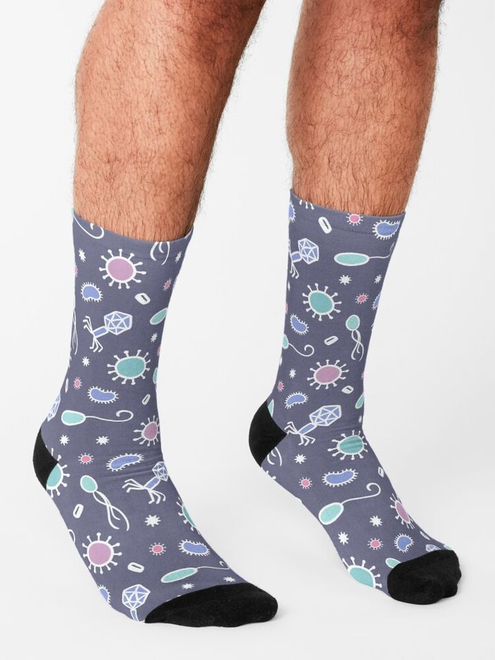 Microbes Dark Socks