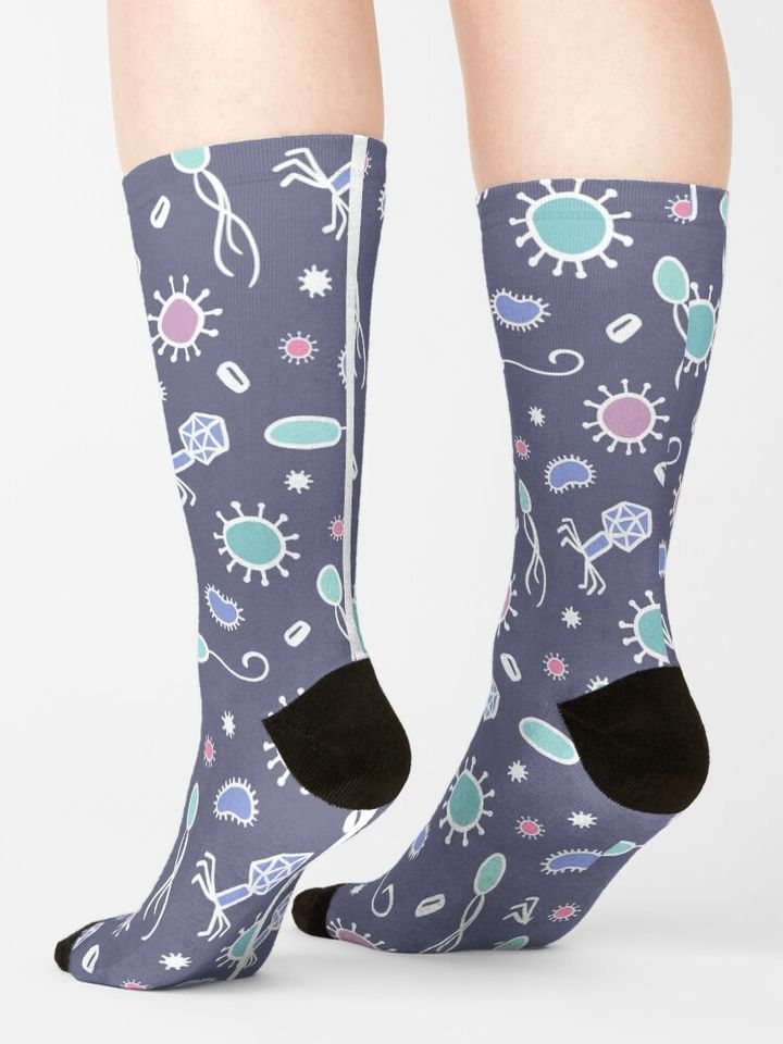 Microbes Dark Socks