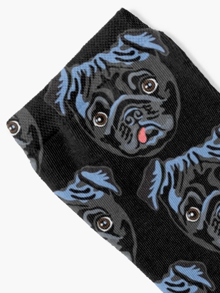 Black pug Socks