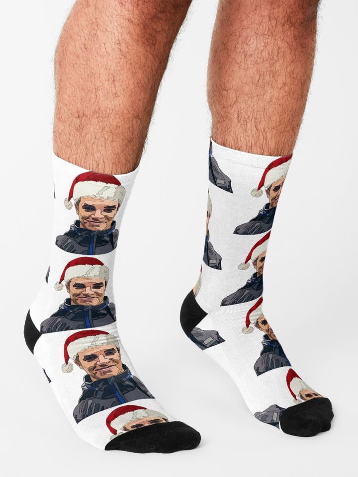 Lando Norris Santa hat Socks