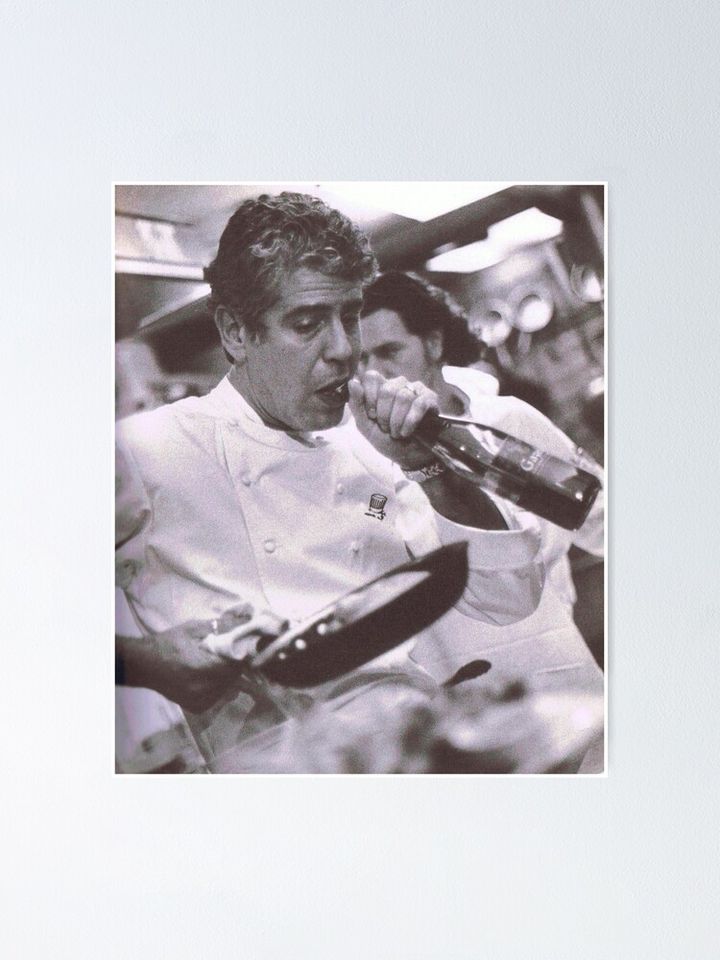 Cook And open Beer - anthony bourdain Poster