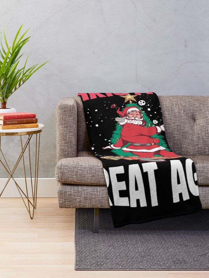 Make Christmas Great Again  Funny Christmas Gift  Throw Blanket