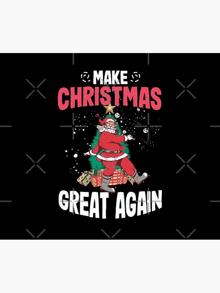 Make Christmas Great Again  Funny Christmas Gift  Throw Blanket
