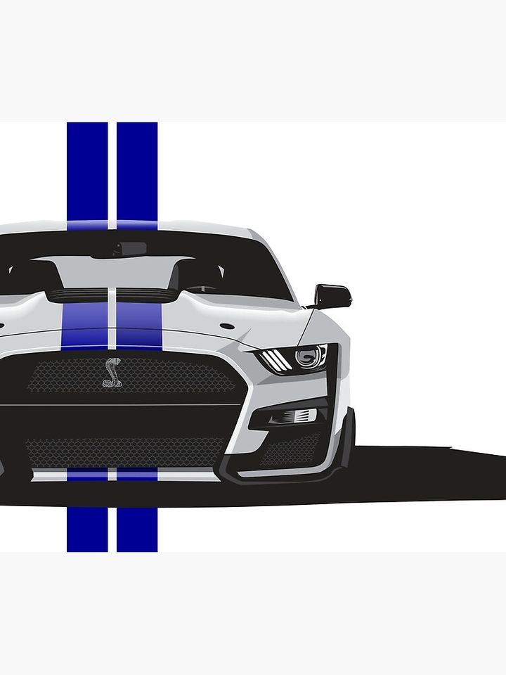 Shelby GT 500 Oxford White Shower Curtain