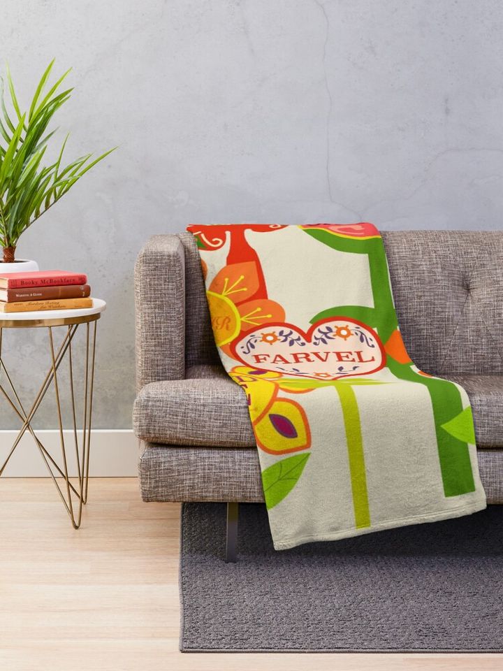 It's A Small World Goodbye Room Flowers Throw Blanket