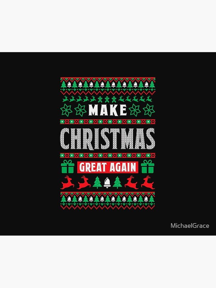 Ugly Christmas sweatshirt Make Christmas great again  Throw Blanket