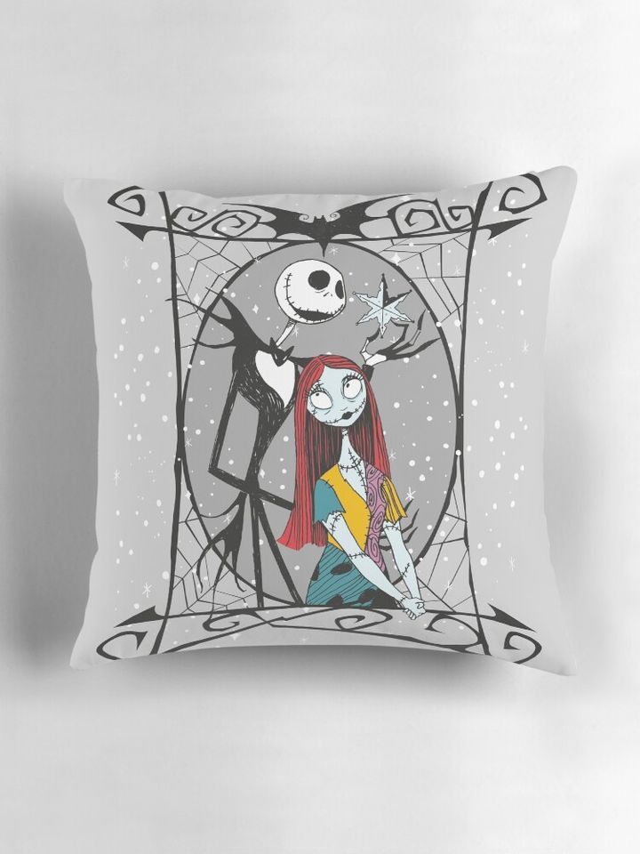 Jack Skellington and Sally The Nightmare Before Christmas Pillow