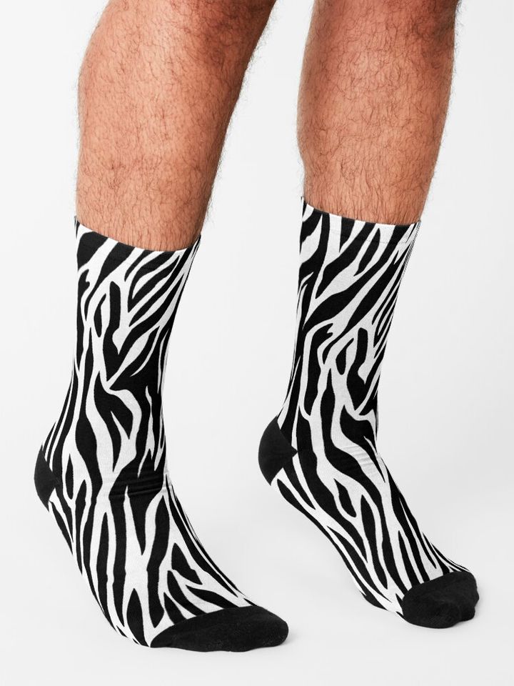 zebra skin Socks