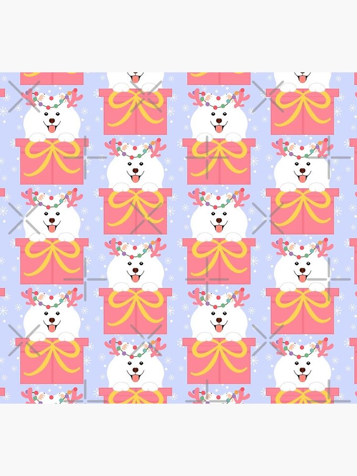 Christmas Reindeer Samoyed in a Gift Box Socks
