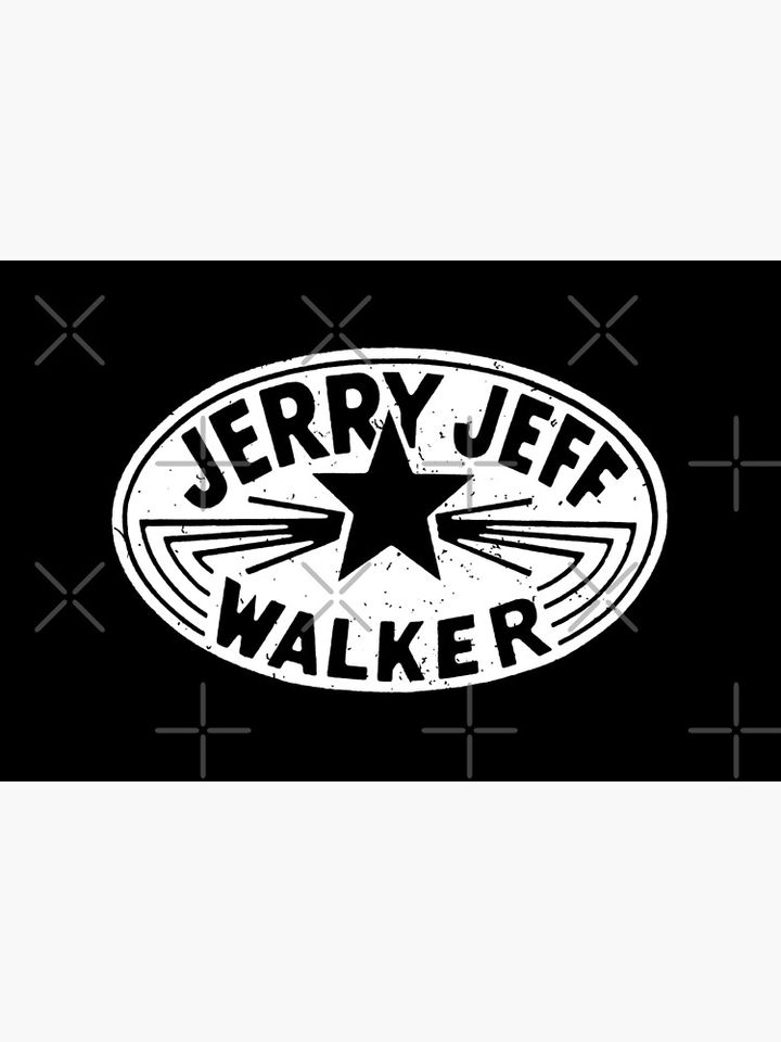 Jerry Jeff Walker white vintage logo Bath Mat