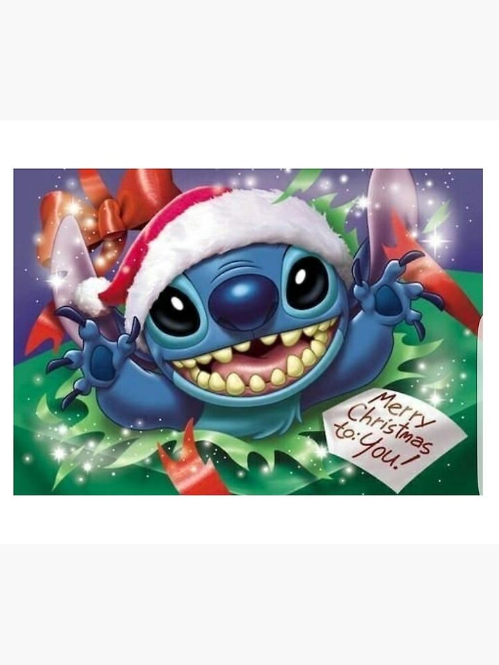 Stitch and lilo merry christmas Throw Blanket