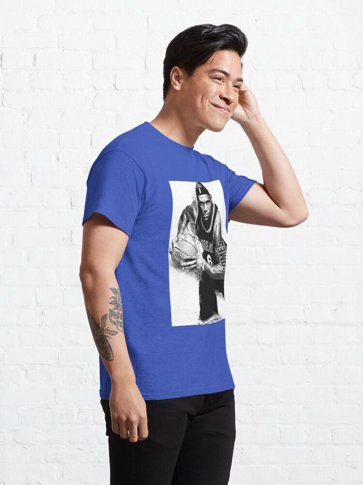 lebron james vintage art Cotton Shirt, Comfortable Short Sleeve Sports Tee for Men, Women, Kids - Trending Street Fashion
