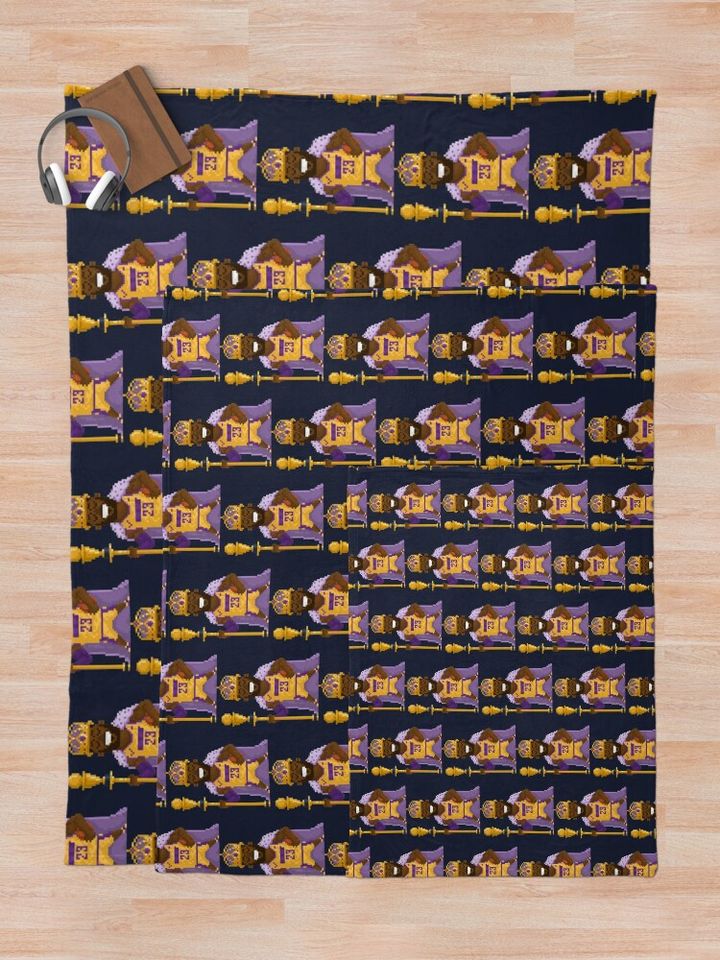 Pixel Retro King Lebron James 2020 Throw Blanket, Gift for Fan