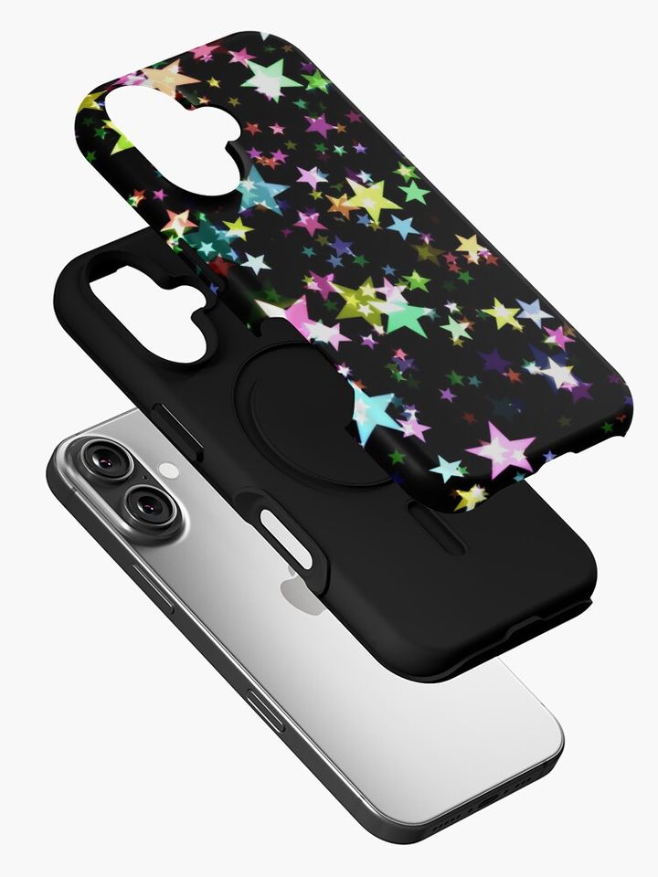 Colourful Chrismas Stars iPhone Case