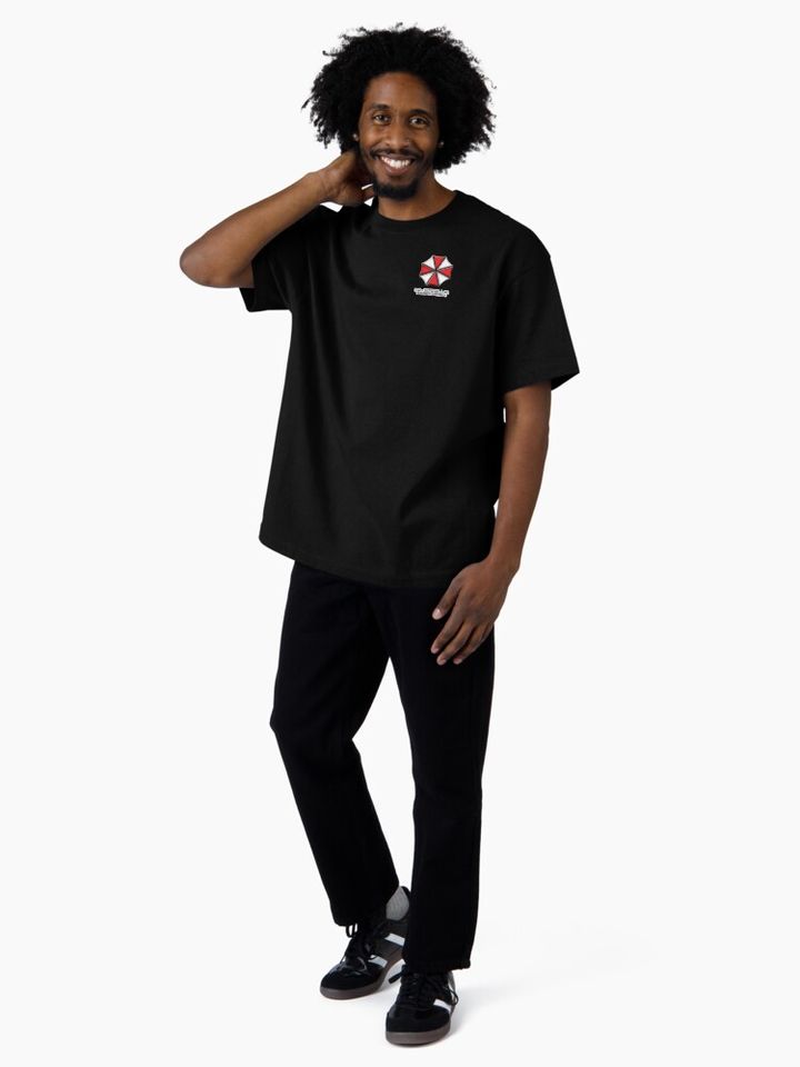 Umbrella Corporation Red And White Oversized T-Shirt