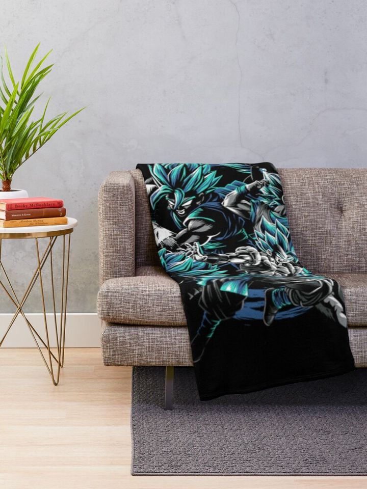 Goku different forms. Throw Blanket, Gift for Fan, for All Age