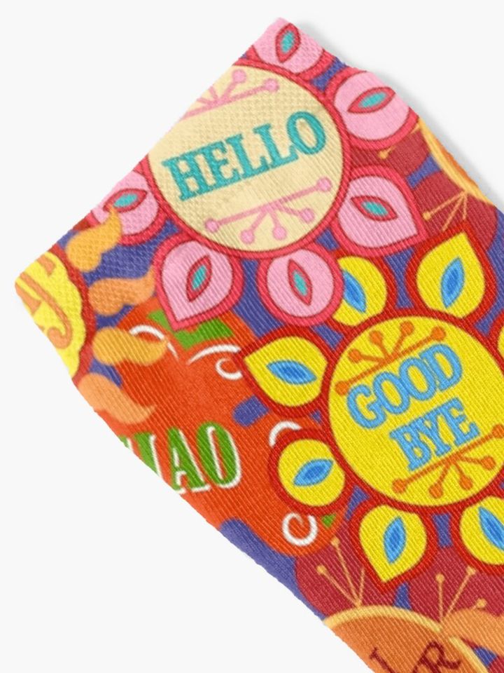 It's a Small World Flowers (original) Socks