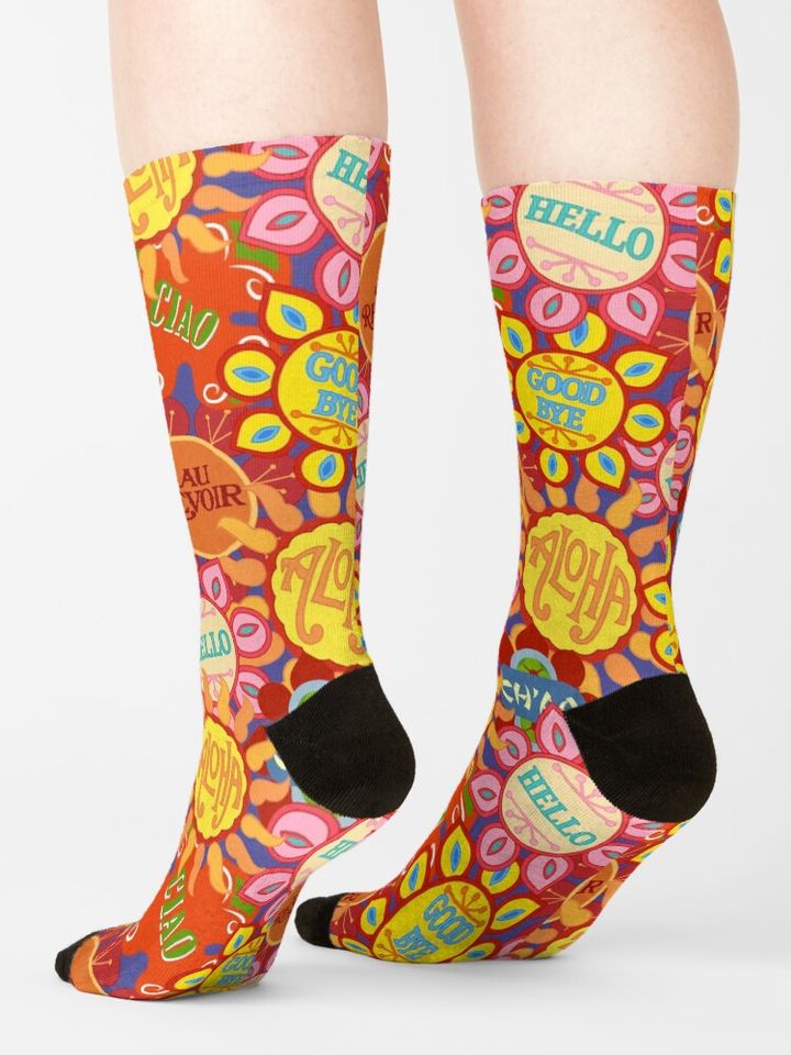 It's a Small World Flowers (original) Socks