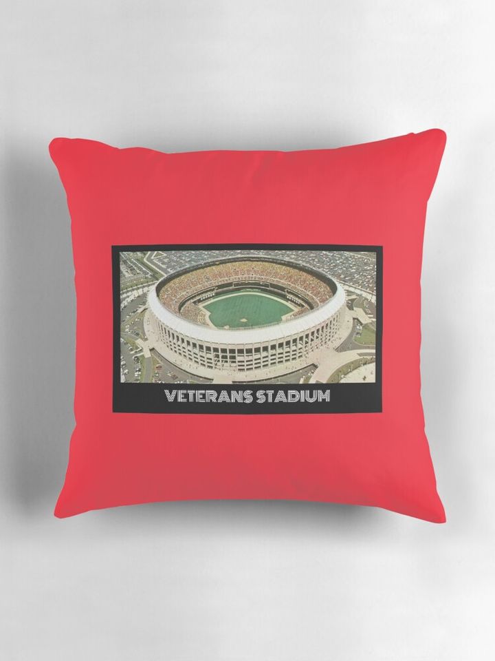 Veterans Stadium- Phillies Red Pillow