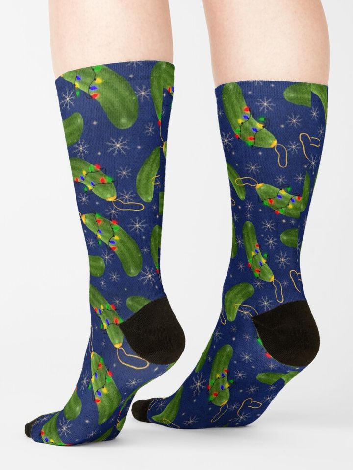The Christmas Pickle  Socks