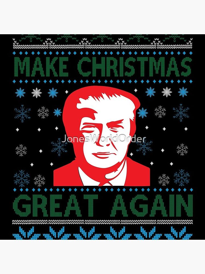 Trump Make Christmas Great Again Ugly Christmas Pillow