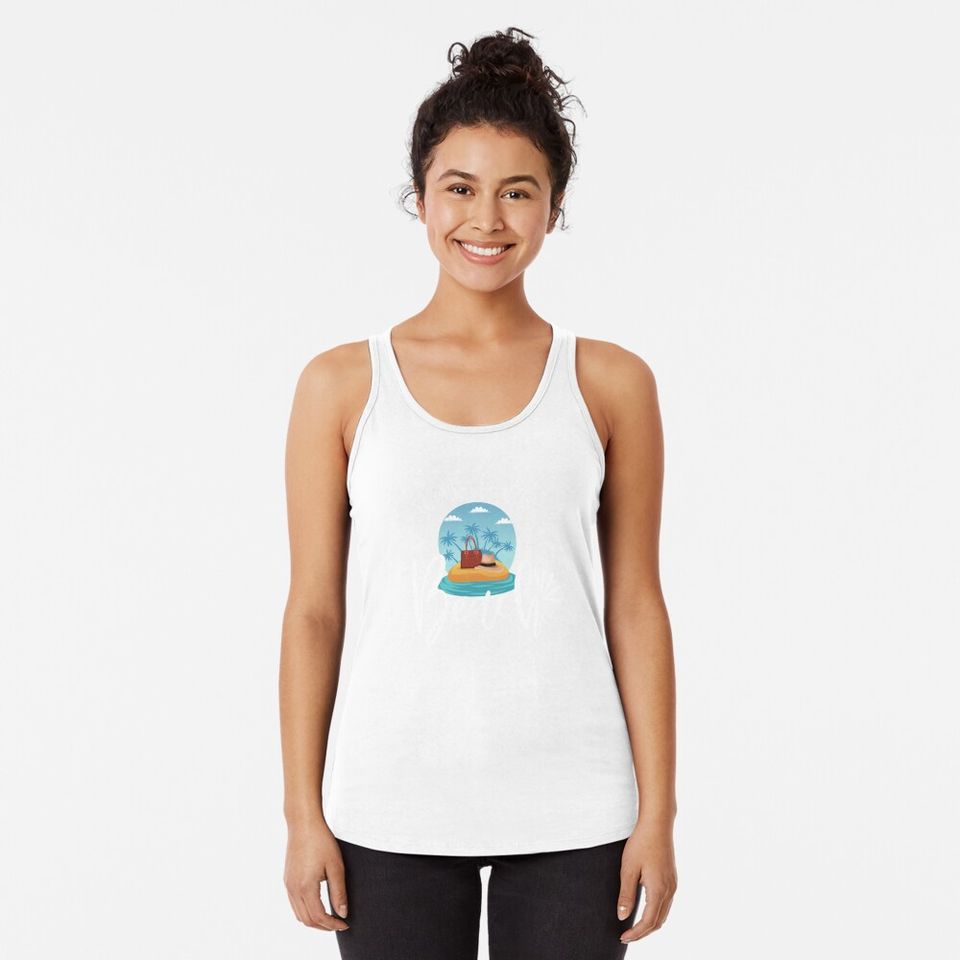 Id rather be at the beach - beach vacation Racerback Tank Top