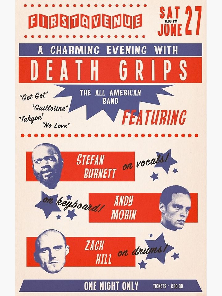 Retro Death Grips Premium Matte Vertical Poster