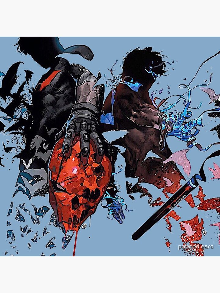 Red Hood and Nightwing Premium Matte Vertical Poster