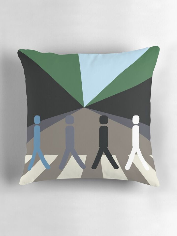abbey road minimal album cover Pillow