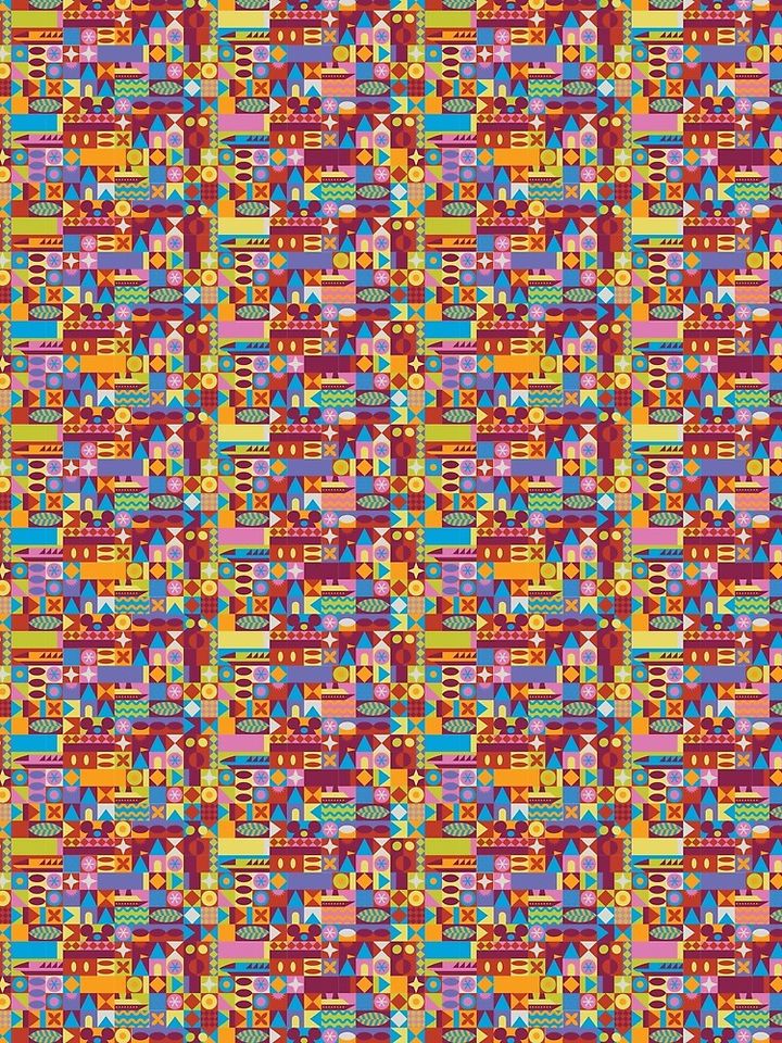 Retro Color Blocks Scarf