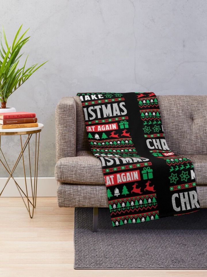 Make Christmas Great Again Throw Blanket