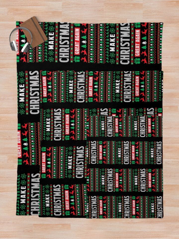 Make Christmas Great Again Throw Blanket
