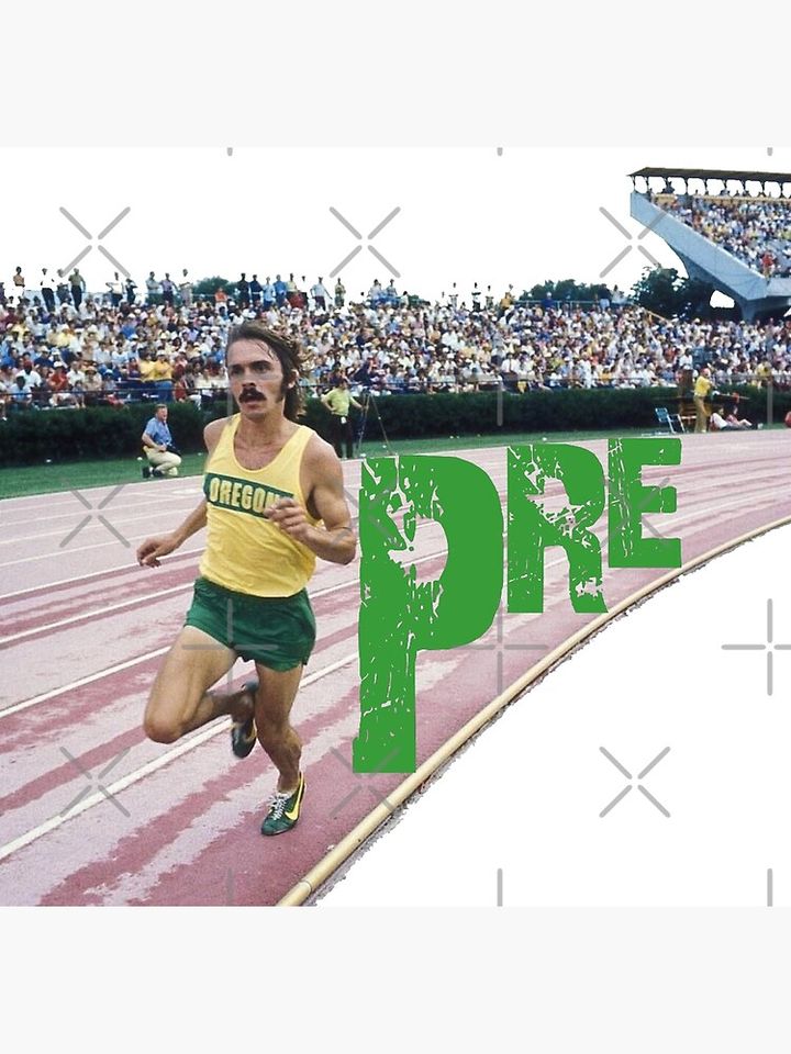 Steve Prefontaine on the Track Premium Matte Vertical Poster