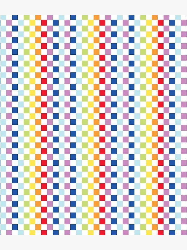 Rainbow Checkered Pattern Backpack