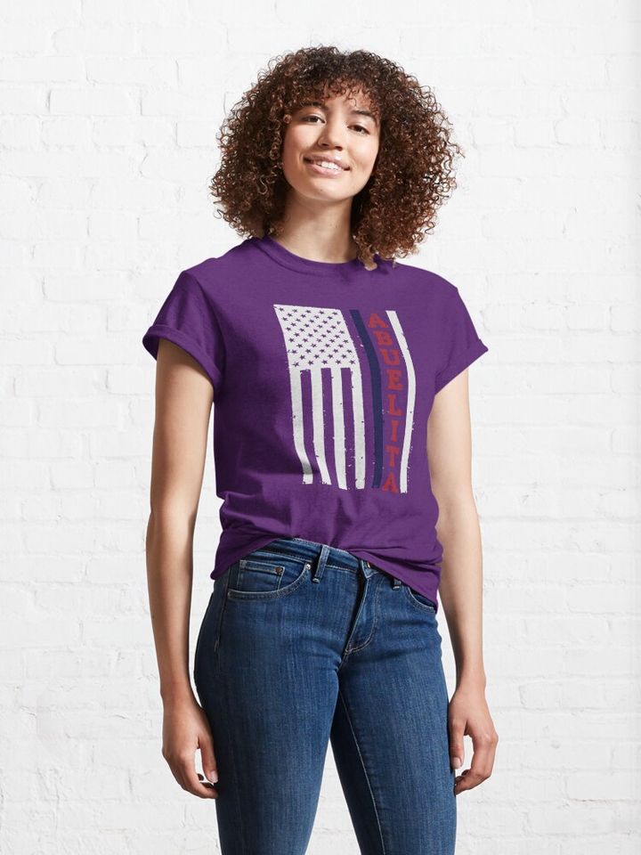 ABUELITA USA Flag Patriotic T-Shirt