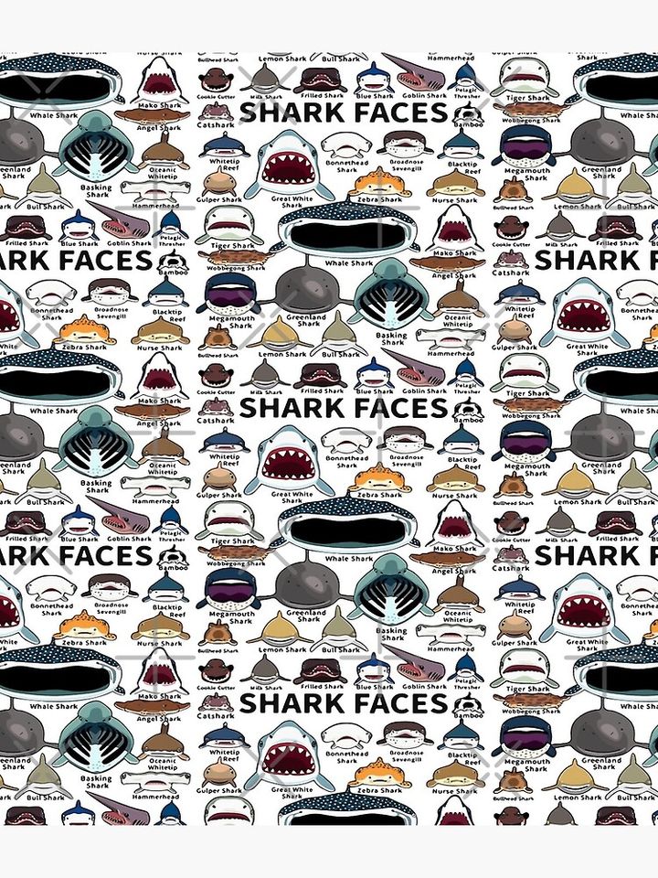 SHARK FACES PATTERN Backpack