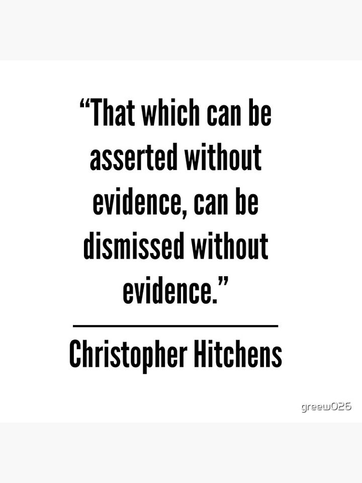 Christopher Hitchens Quote Tote Bag