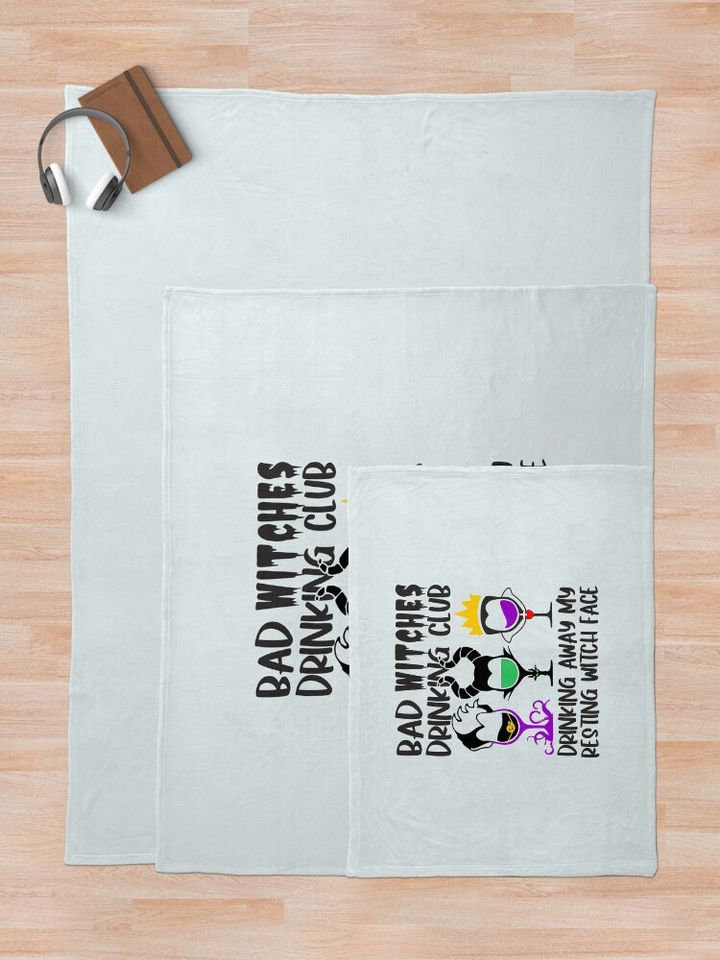 Bad Witches Drinking Club Throw Blanket