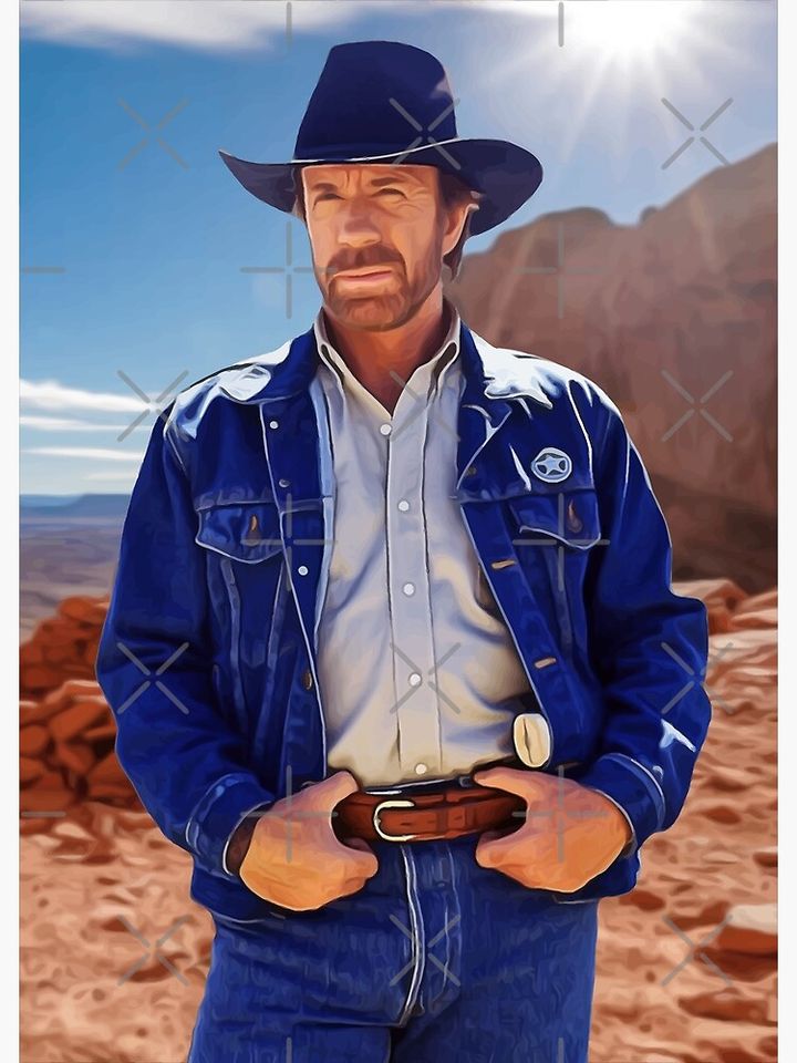 Chuck Norris Texas Ranger Premium Matte Vertical Poster