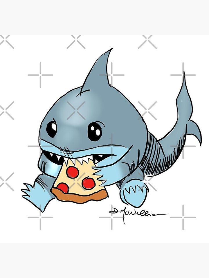 Jeff the Land Shark  Pillow