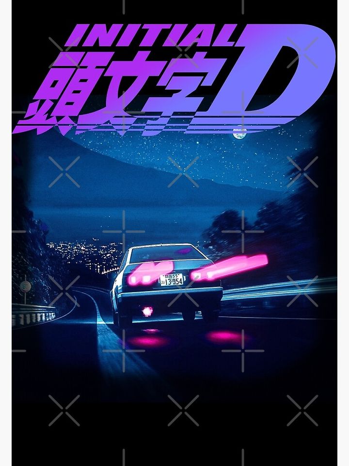 Initial D Neon AE86 Poster