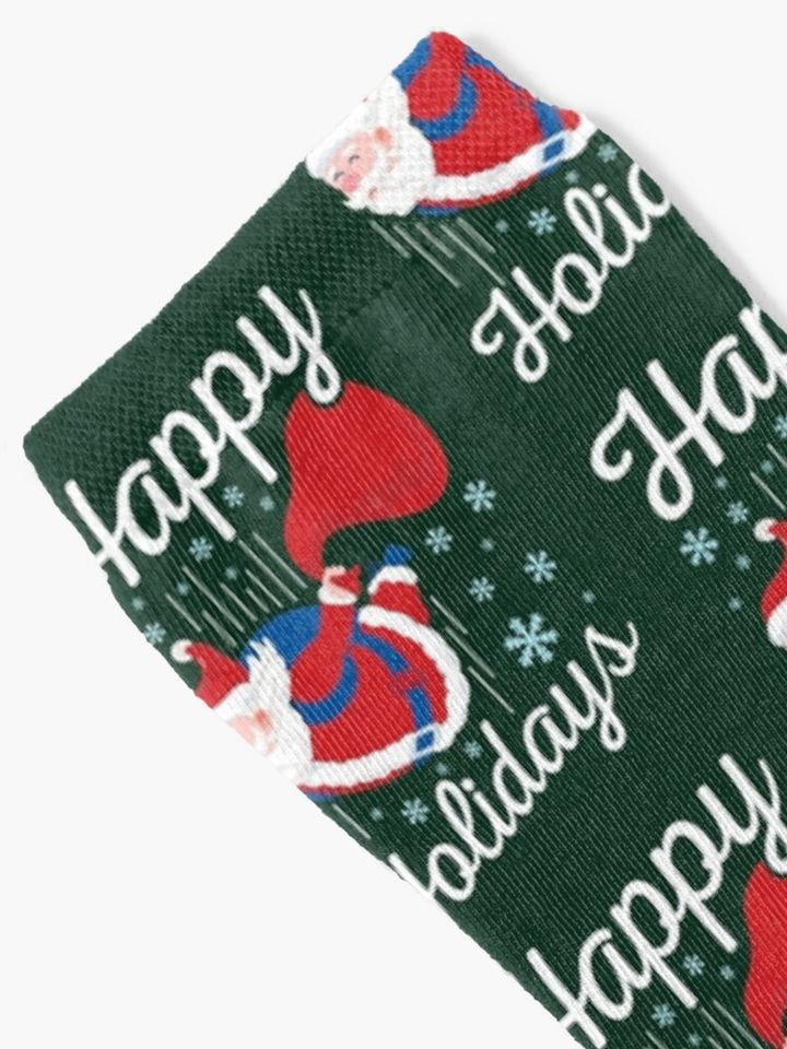 Skydiving Christmas Santa Parachute Socks